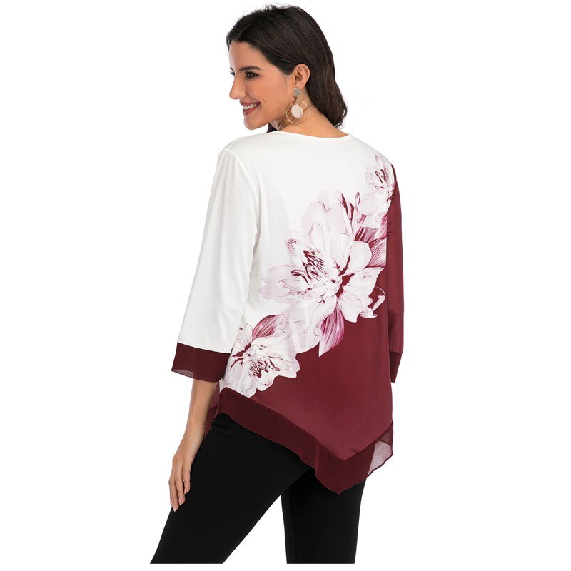 Alternate view: Women's floral print blouse