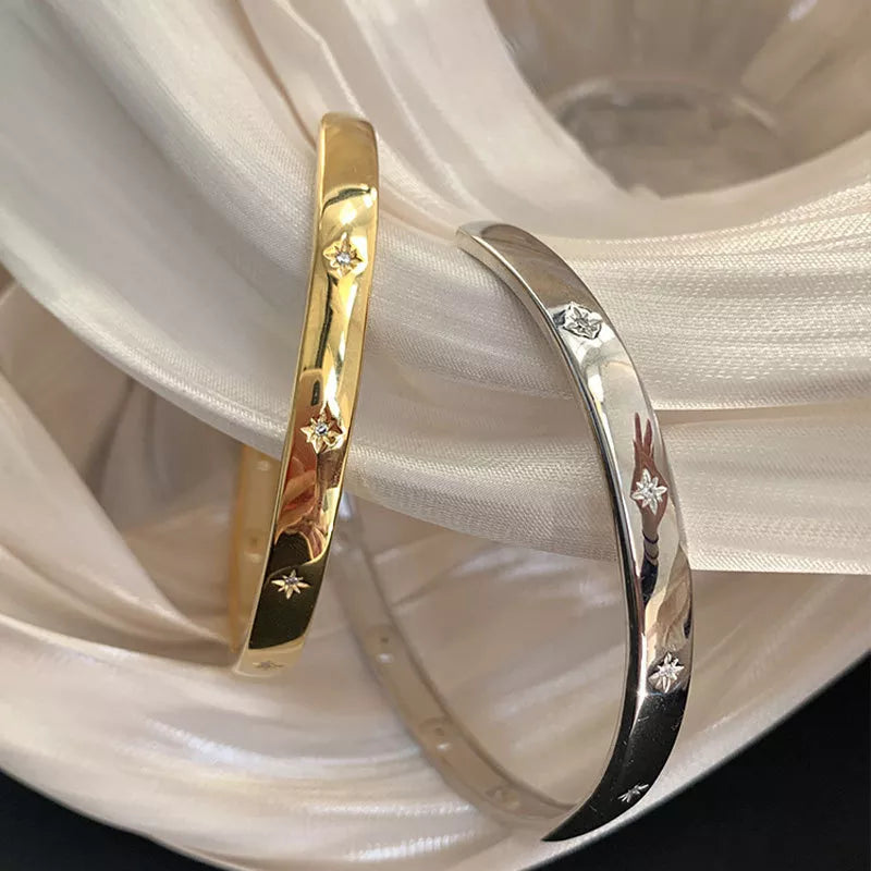 Alternate view: Women's zircon bangle bracelet