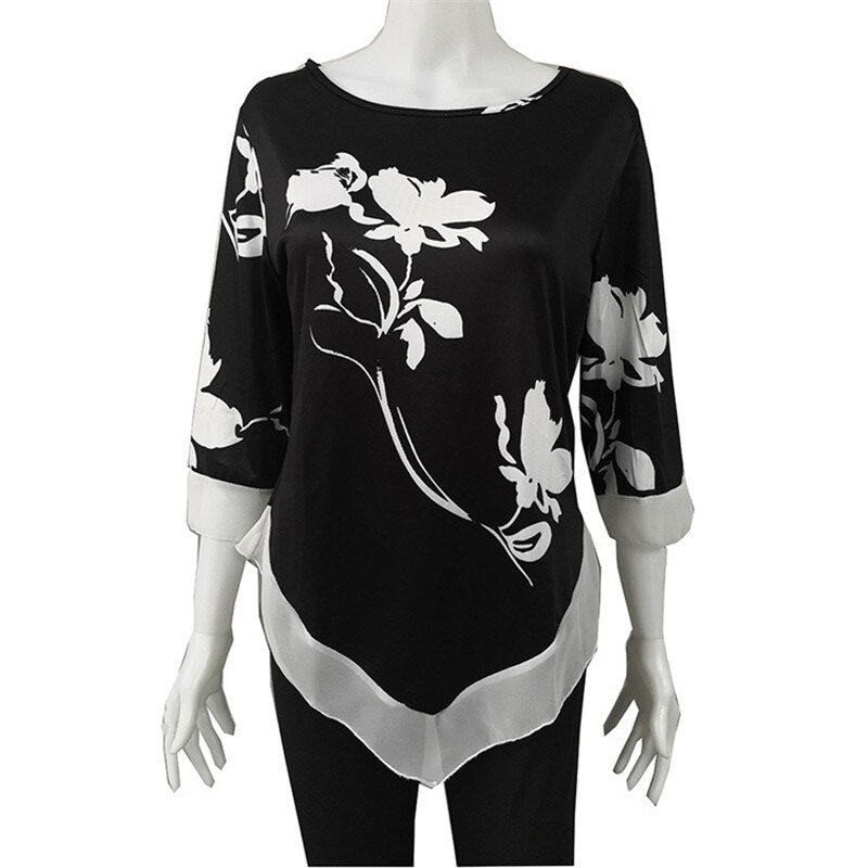 Alternate view: Women's floral print blouse