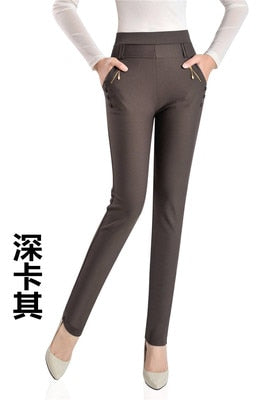 Women's khaki depth autumn tailored trousers