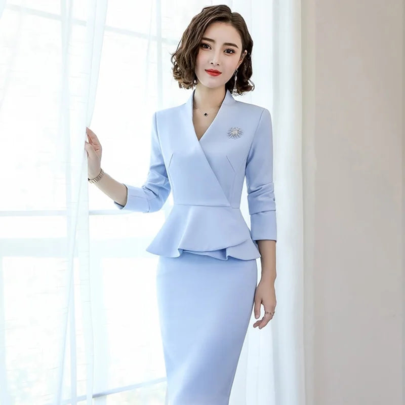 Women's tailored skirt suit