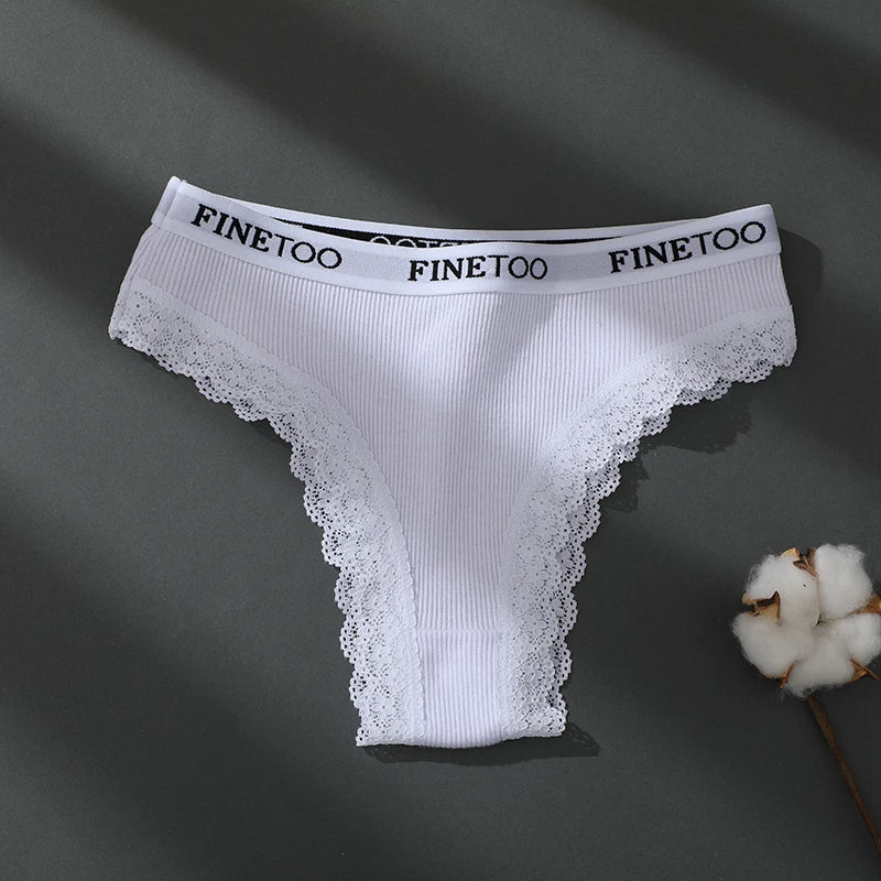 Women's white lace briefs