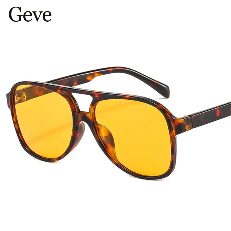 Alternate view: Unisex oversized pilot sunglasses