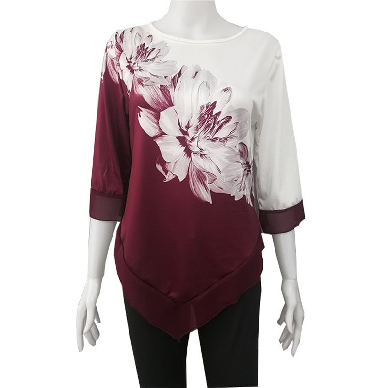 Alternate view: Women's floral print blouse
