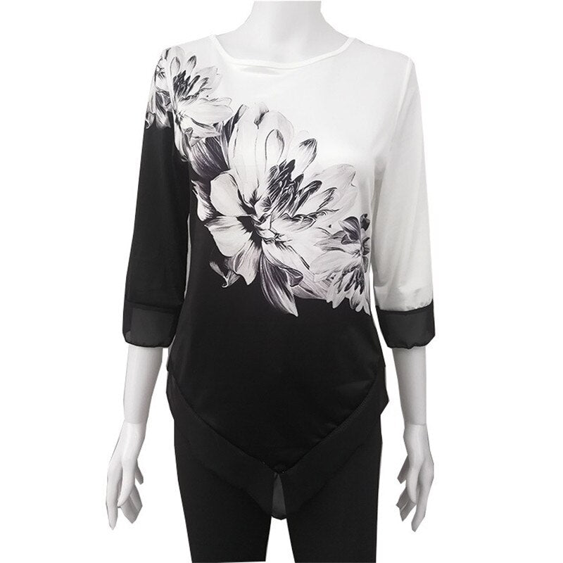 Alternate view: Women's floral print blouse