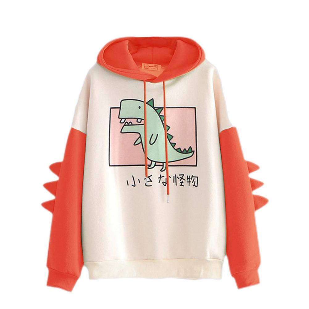 Women's orange printed sweatshirt