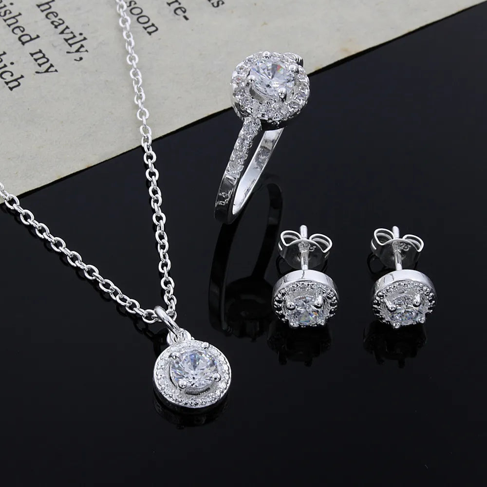 Alternate view: Unisex sterling silver jewelry set