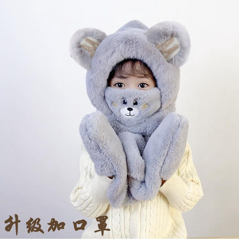 Kids hat scarf gloves set