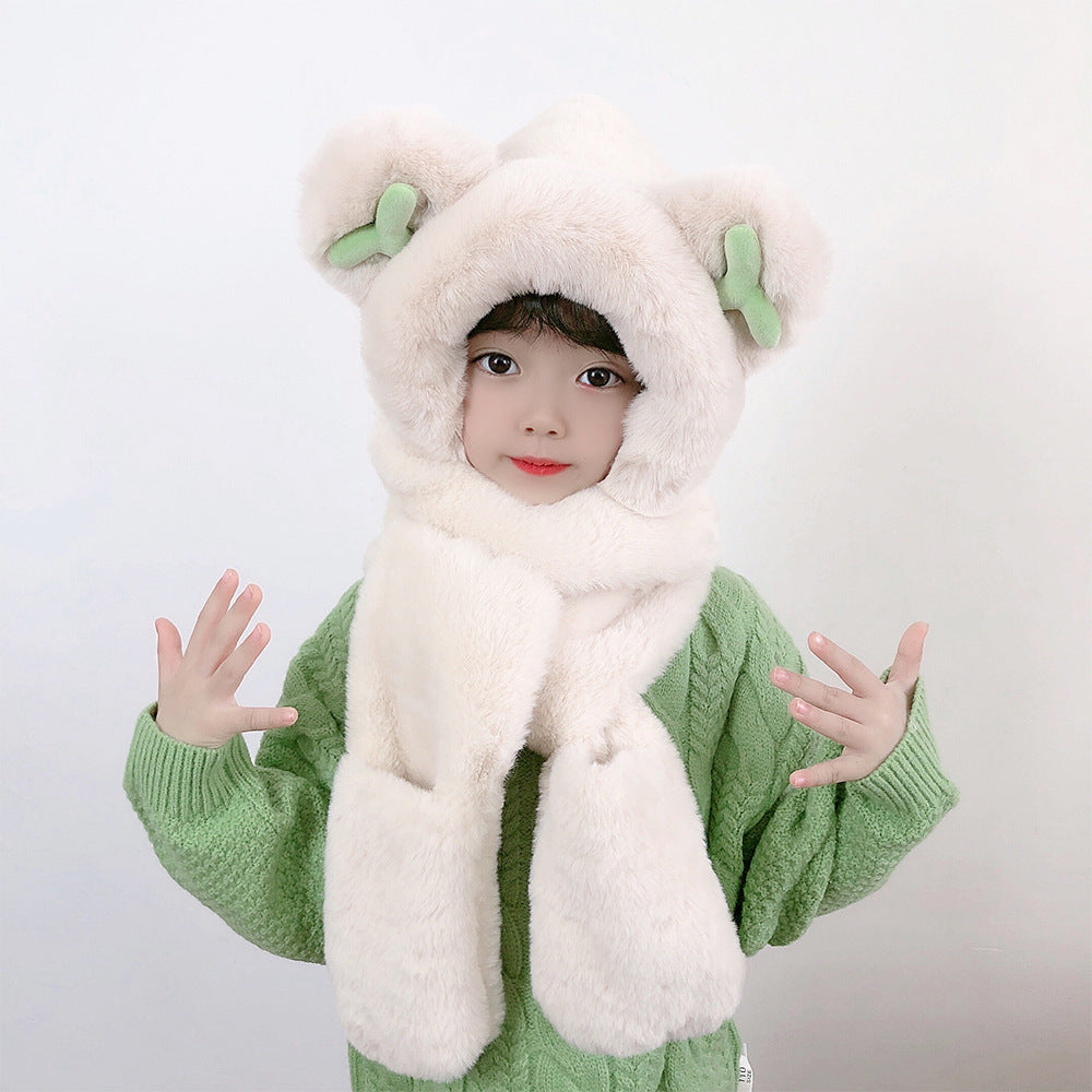 Kids hat scarf gloves set