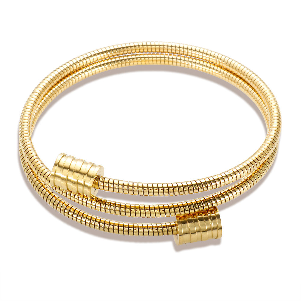 Women's simple line bangle bracelet