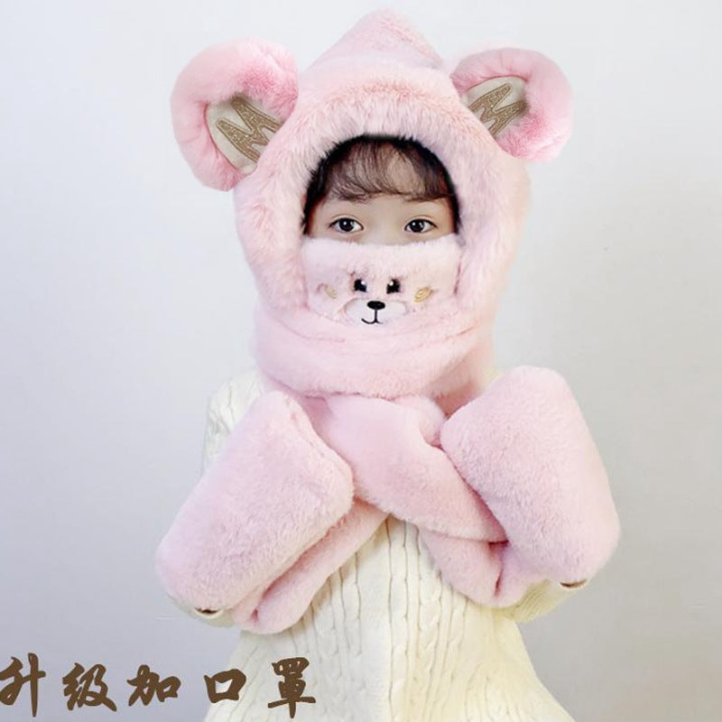Kids hat scarf gloves set