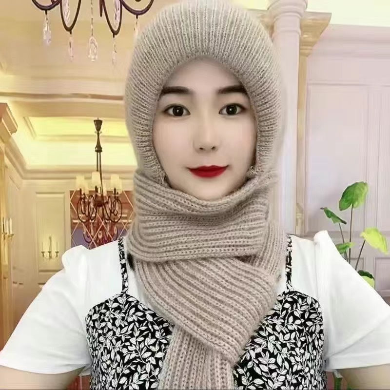 Unisex camel hat & scarf combo
