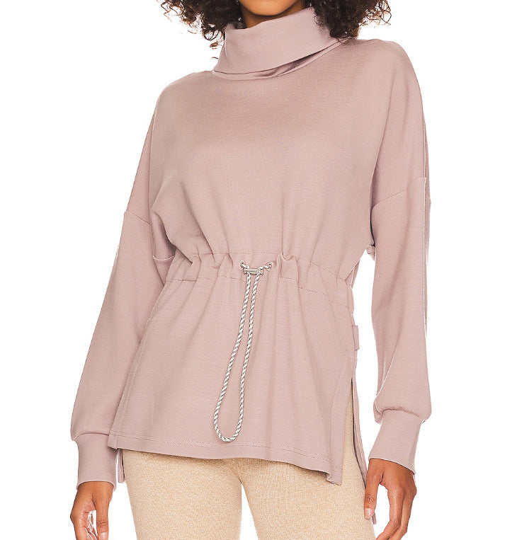 Women's pink color long-sleeve workout top