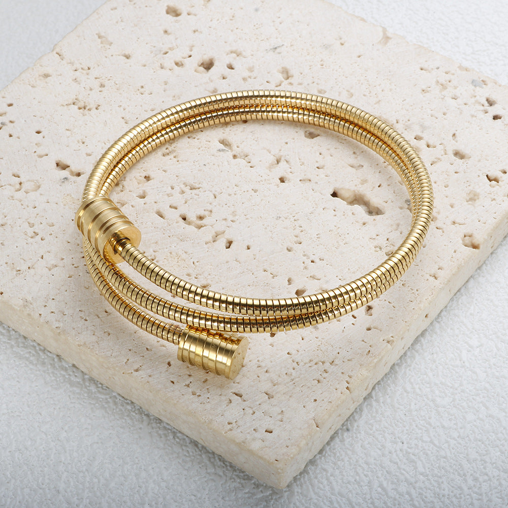 Women's simple line bangle bracelet