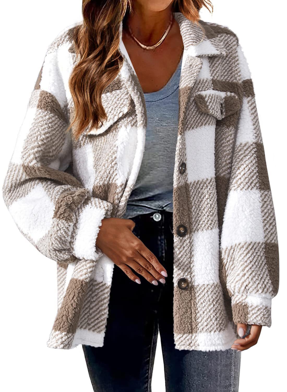 Women's khaki turndown collar jacket