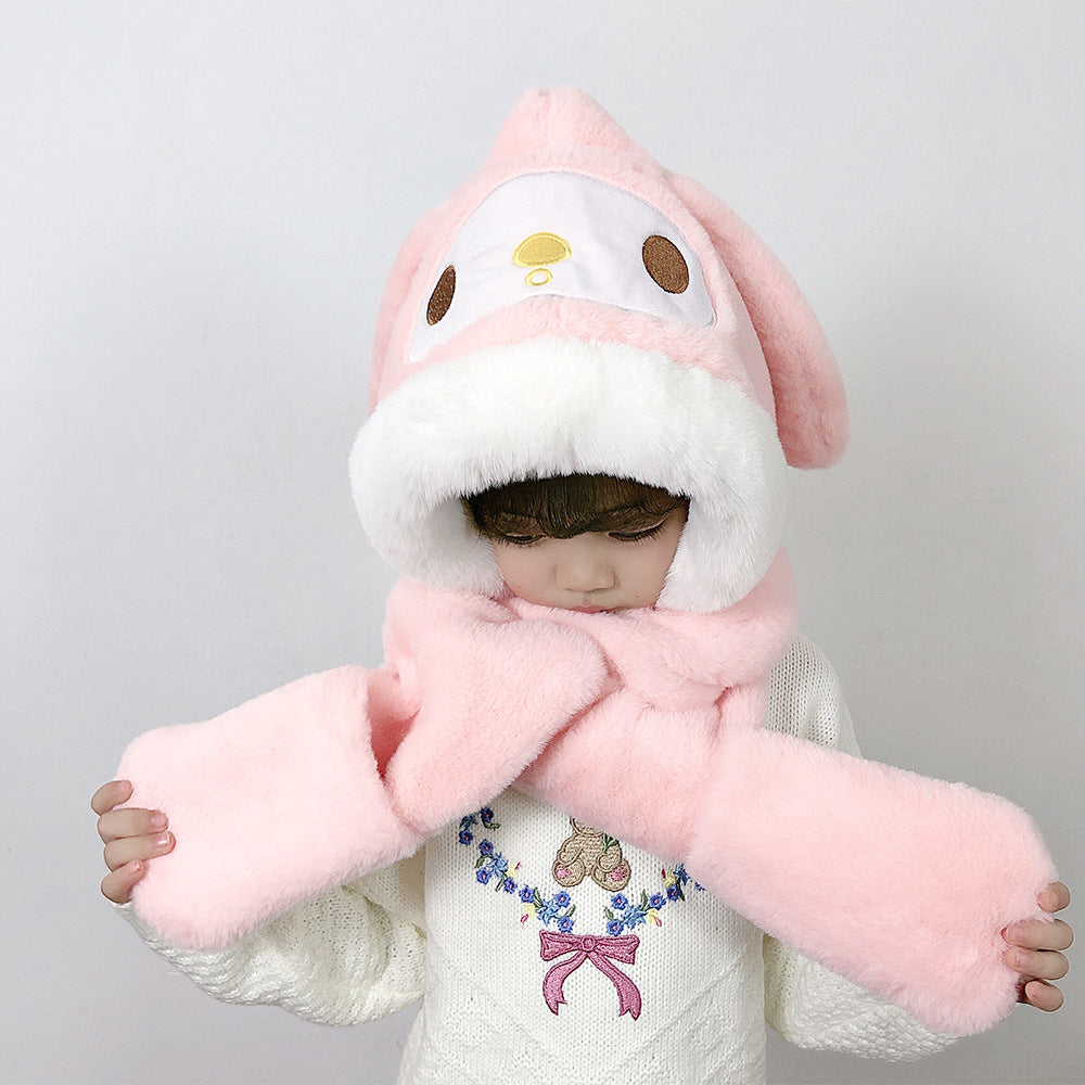 Kids hat scarf gloves set