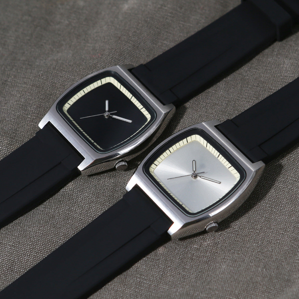 Unisex simple square watch