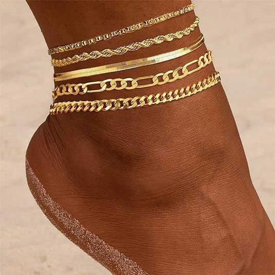 Women's 6 piece anklet set