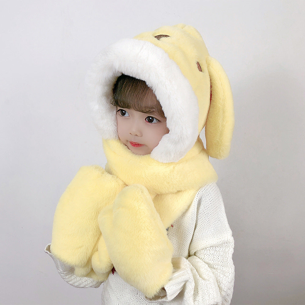 Kids hat scarf gloves set