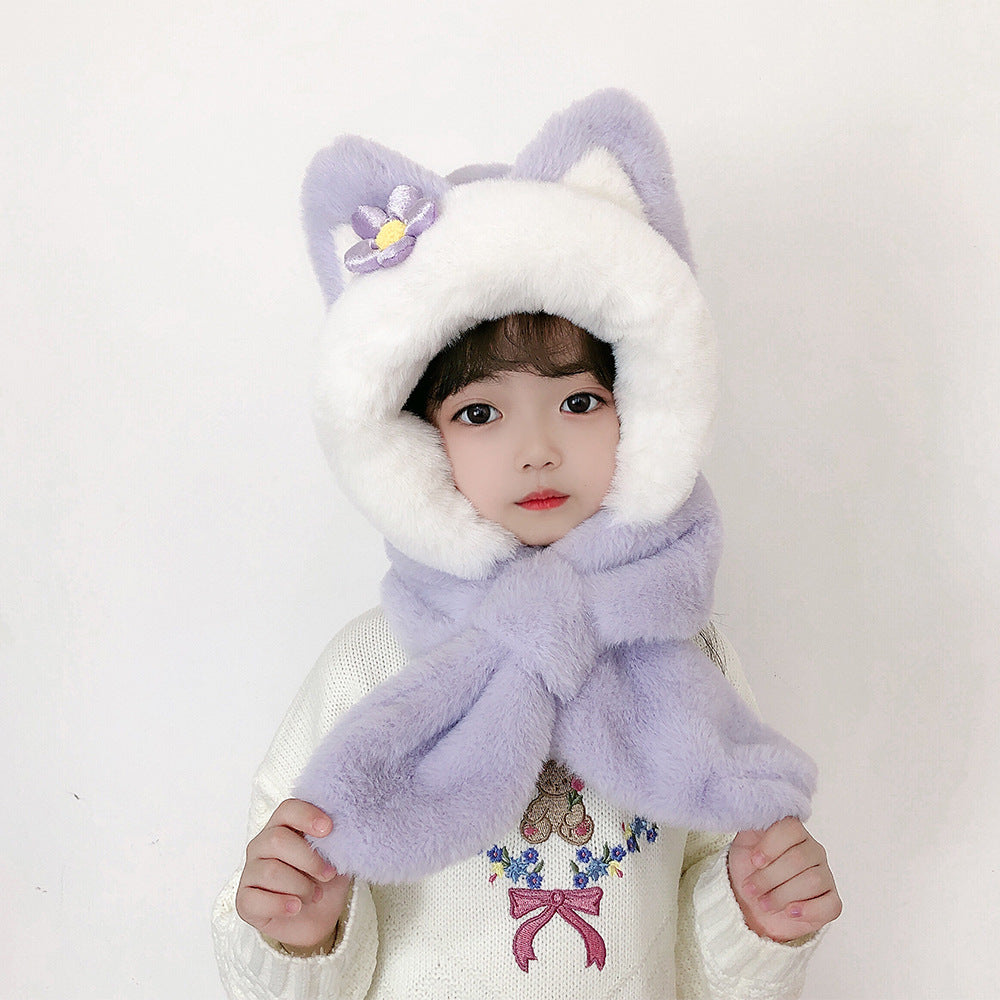 Kids hat scarf gloves set