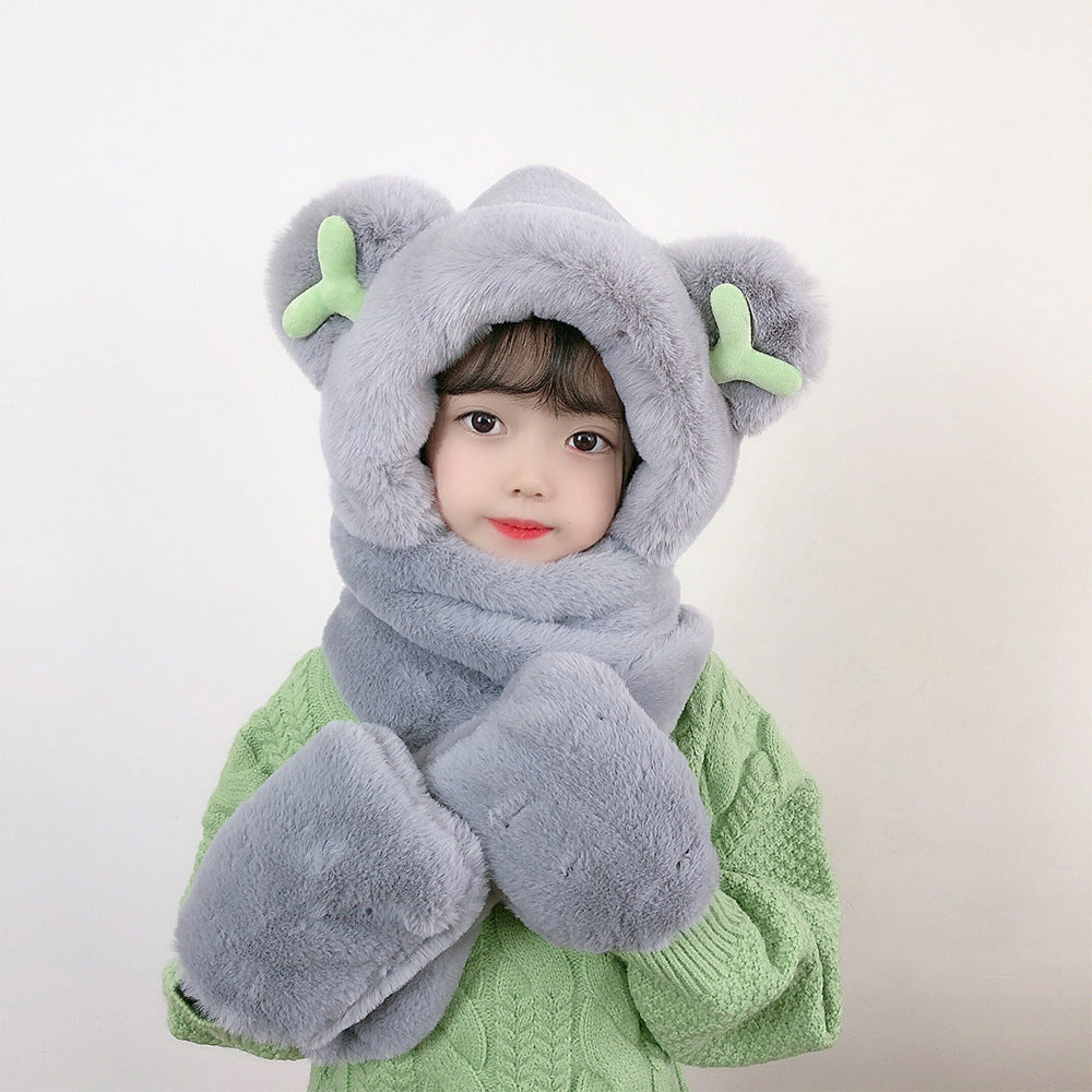 Kids hat scarf gloves set