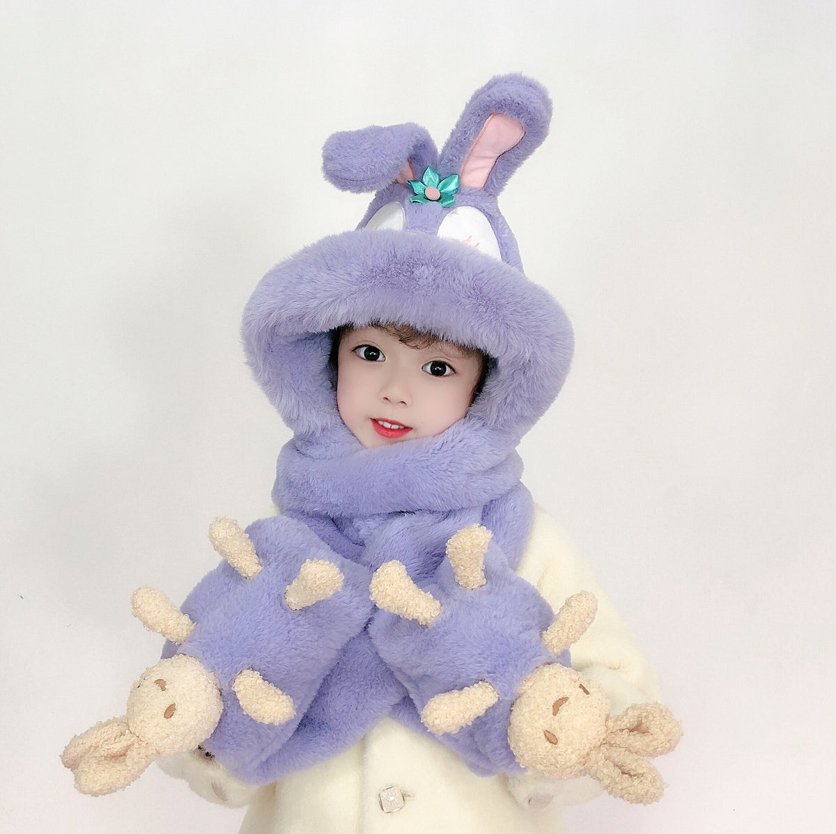 Kids hat scarf gloves set