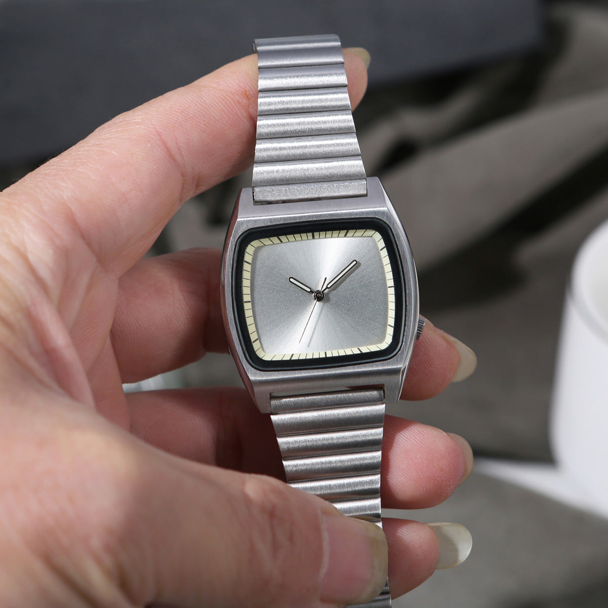 Alternate view: Unisex simple square watch