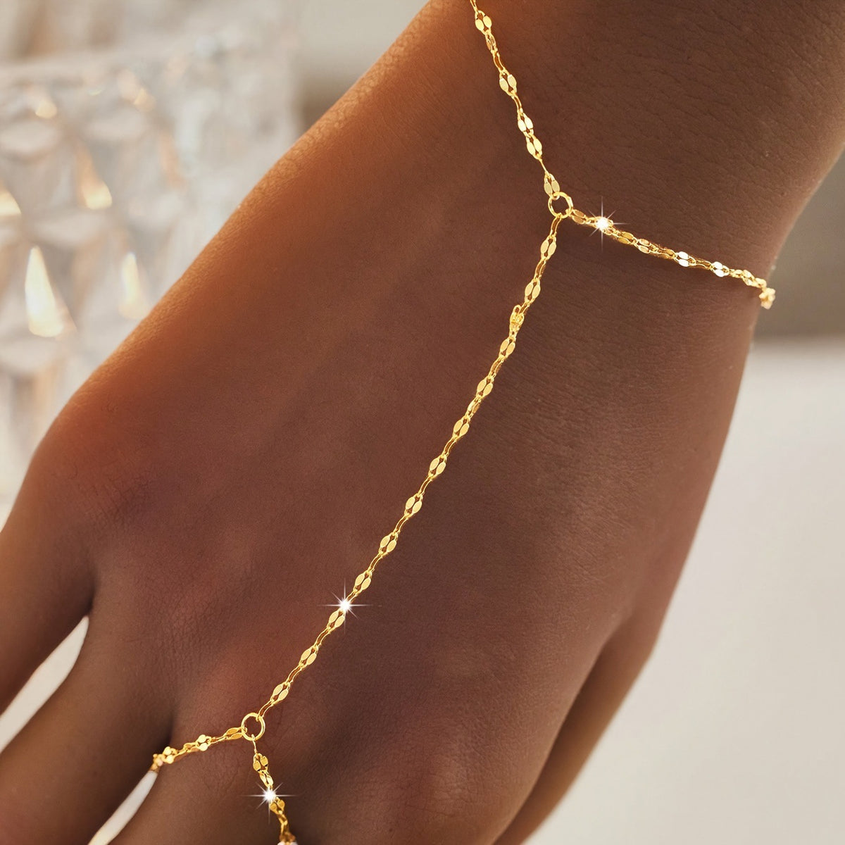 Alternate view: Women's lip chain bracelet