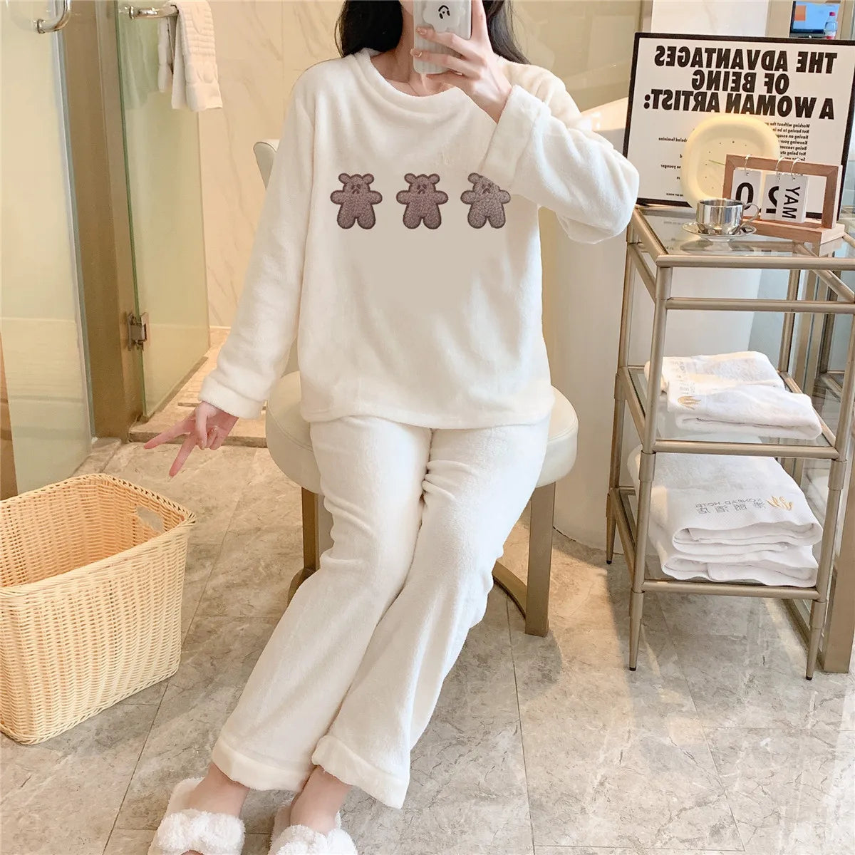 Women's flannel pajama set