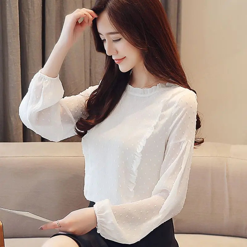 Alternate view: Women's ruffle chiffon blouse
