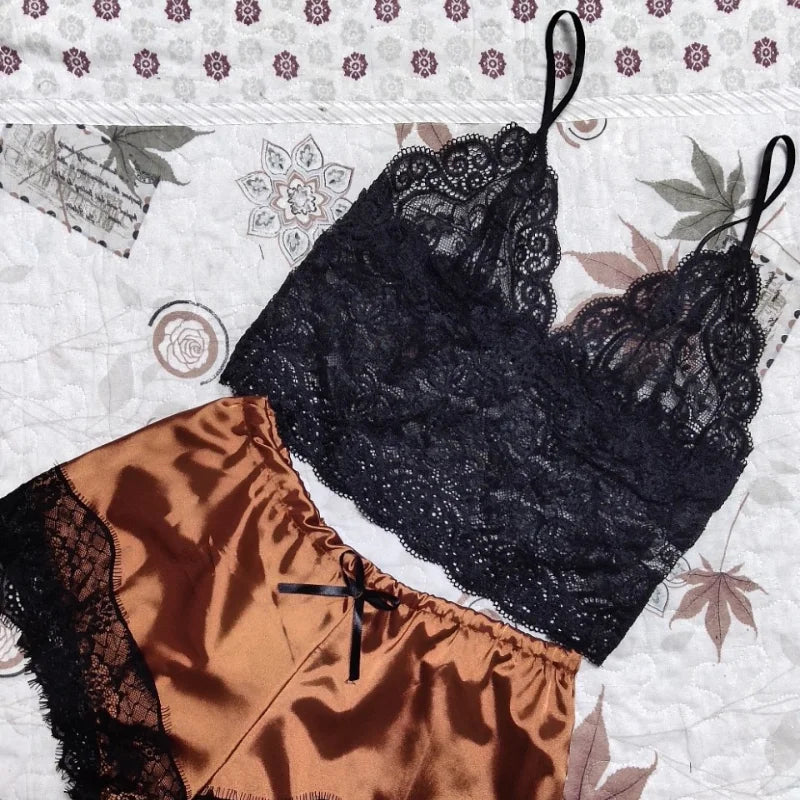 Women's gold pajama set