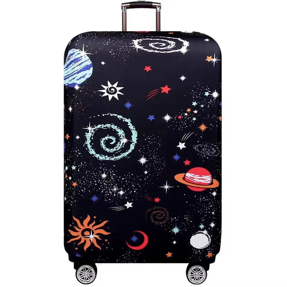 Unisex black universe protective suitcase sleeve