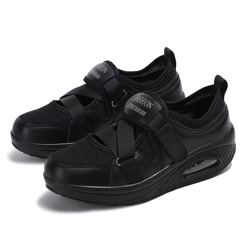 Women's black sneakers