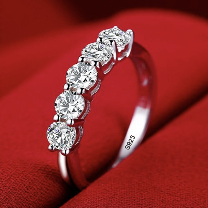 Alternate view: Women's zircon wedding ring