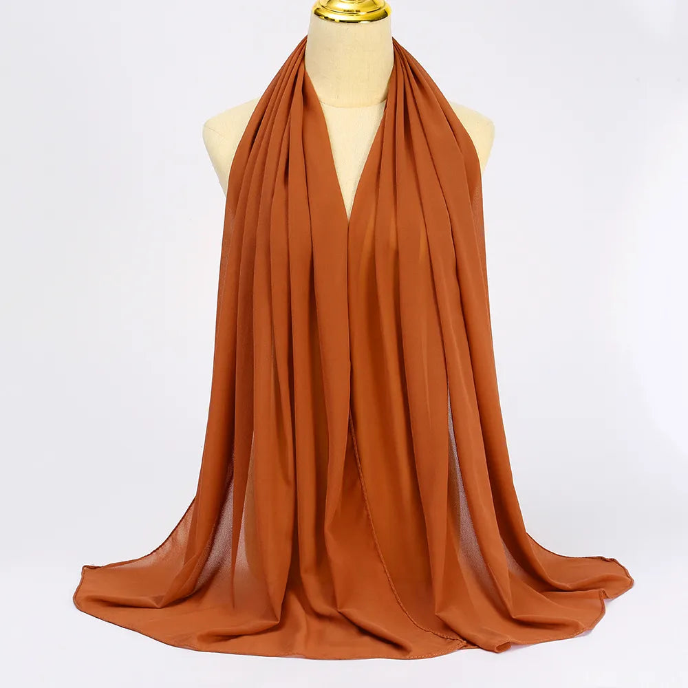 Women's inca gold chiffon hijab scarf