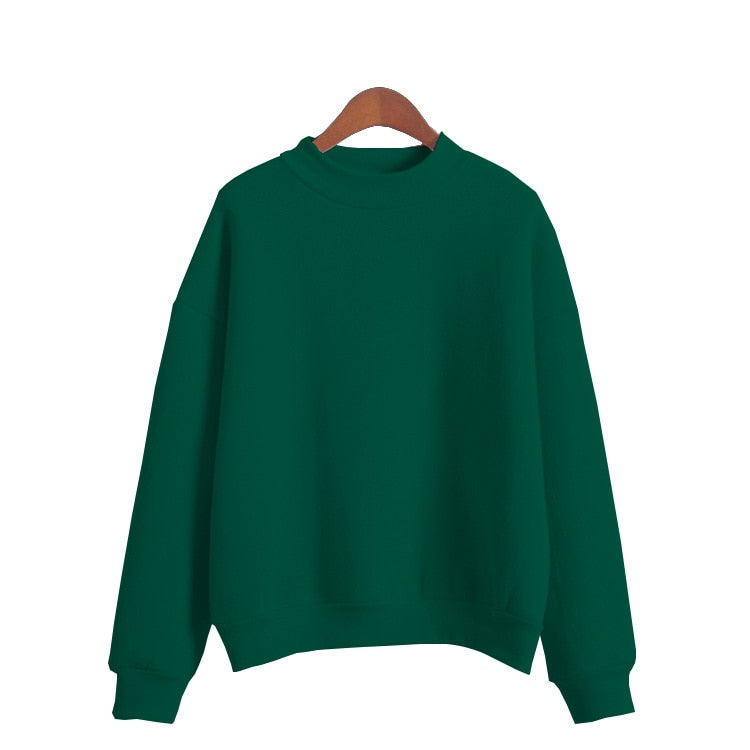 Women's dark green korean candy sweater
