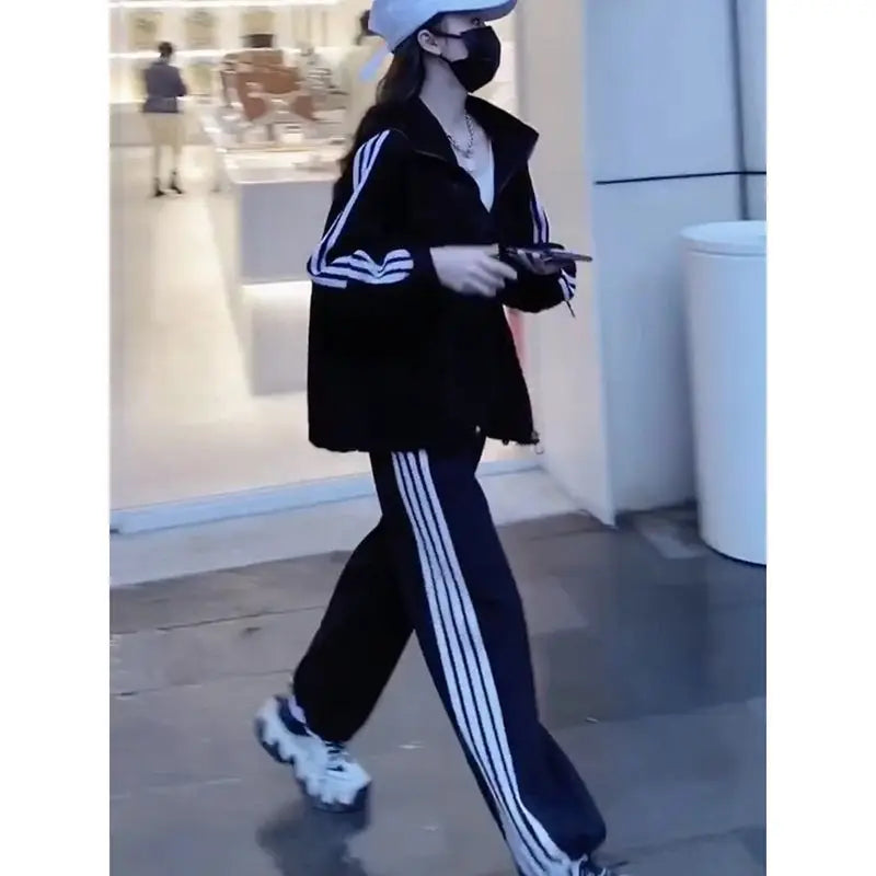 Women's black suit sweatshirt & outfit