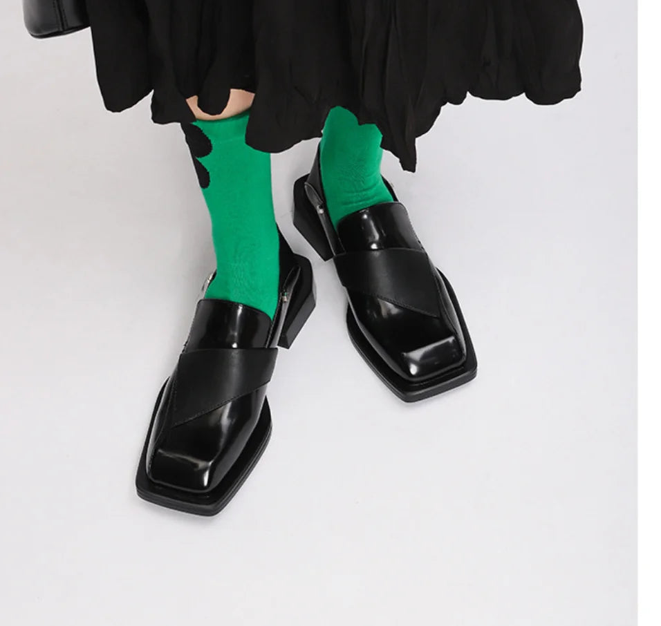 Alternate view: Women's square toe derby shoes