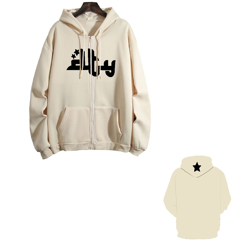 Women's beige b letter print jacket