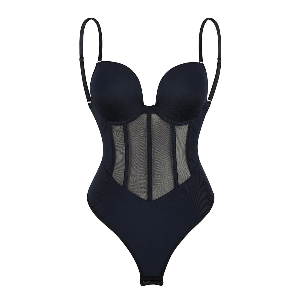 Women's black shapewear bodysuit