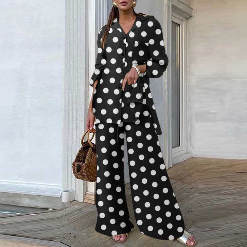 Women's leopard two-piece set