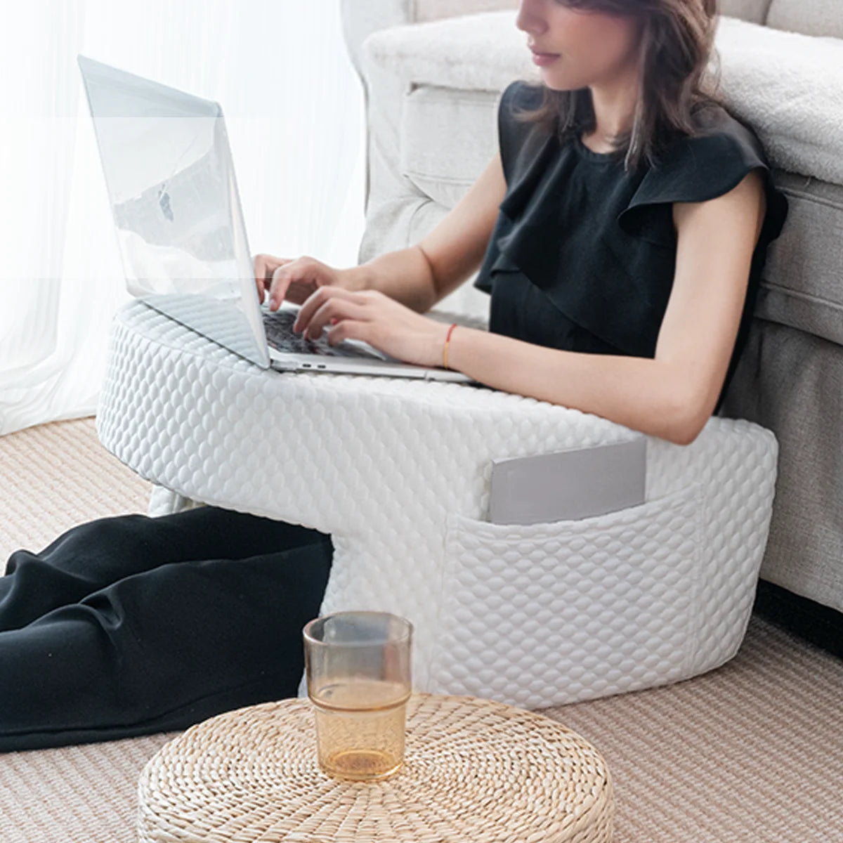 Reading ice beans arm rest pillow