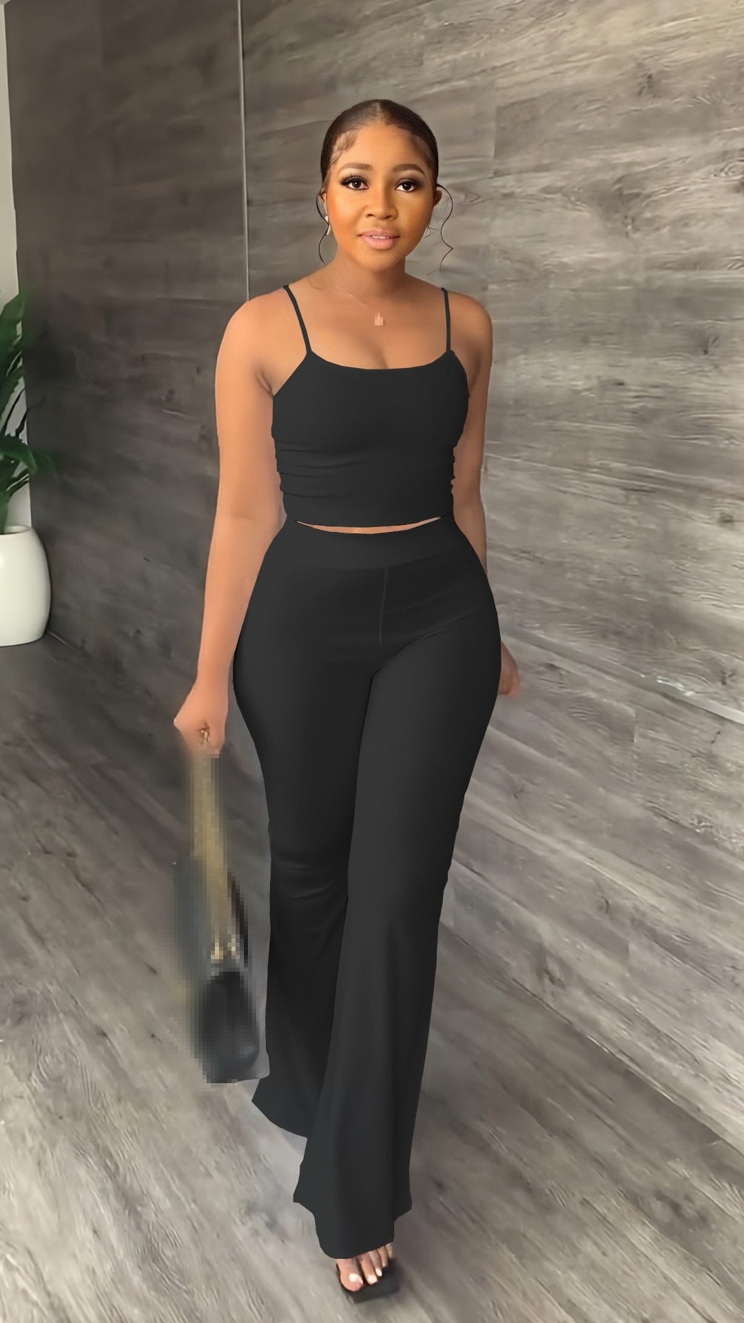 Alternate view: Women's crop top & pants set