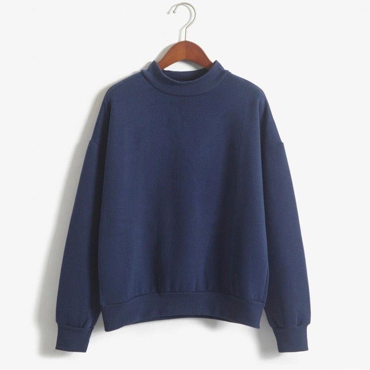 Women's navy blue korean candy sweater
