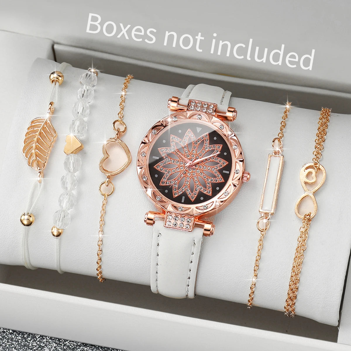 Heart watch and leaf bracelet set - view 4
