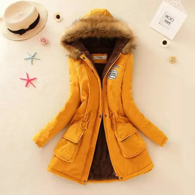 Women's yellow winter jackets & coats