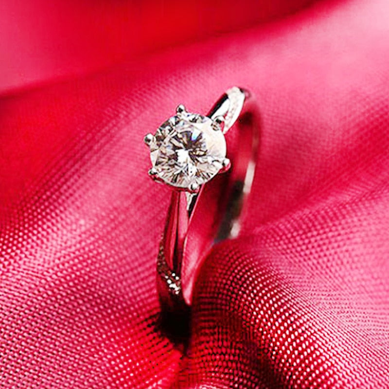 Alternate view: Women's zircon wedding ring