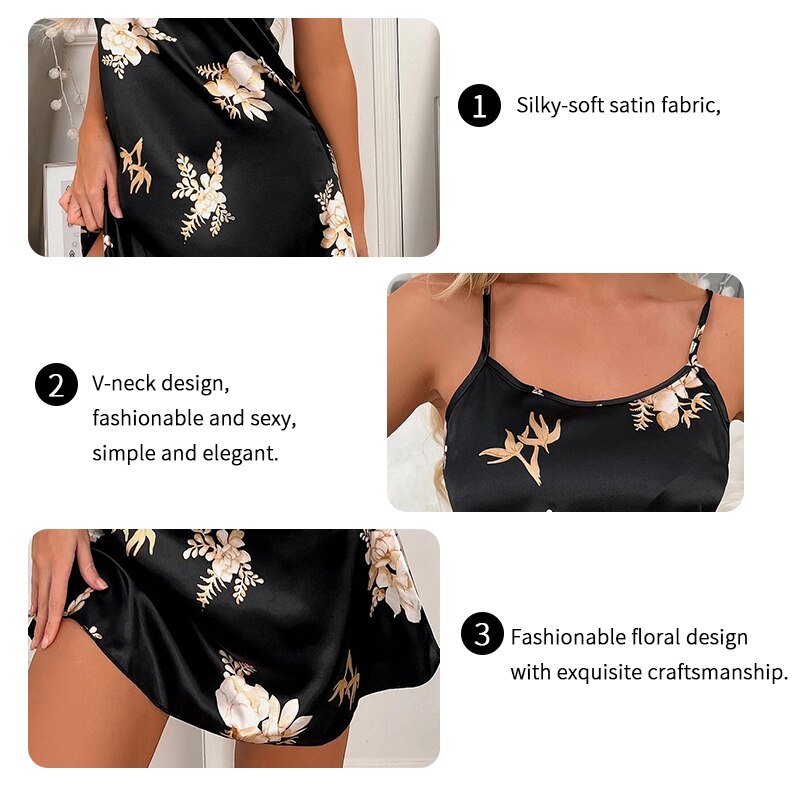 Alternate view: Women's black nightshirt