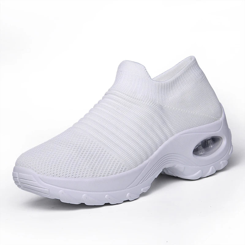 Women's white comfy sneakers