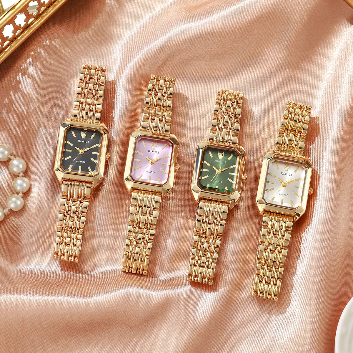 Women's rectangle bracelet watch - view 1